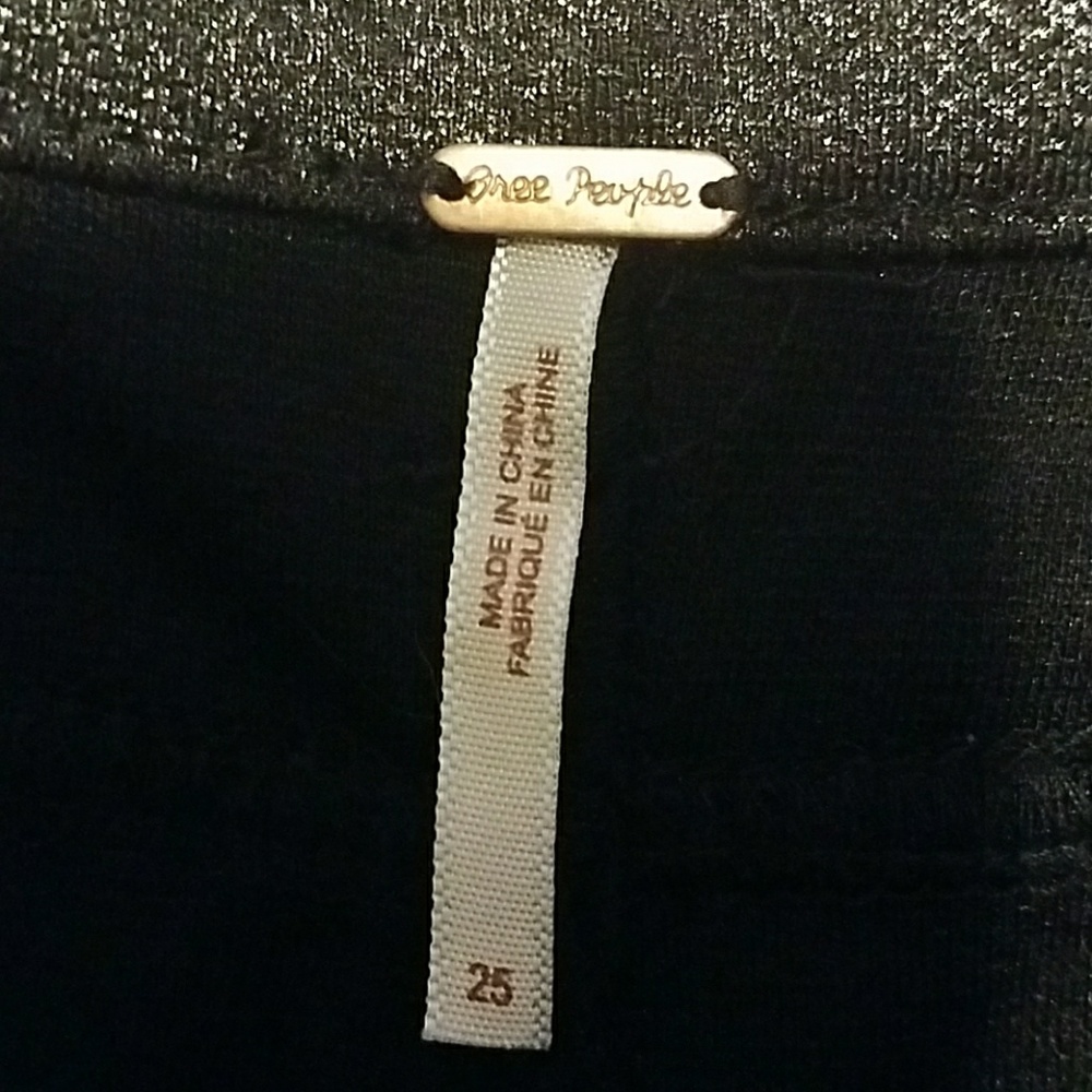 FP NWOT shimmery black skinny’s - Picture 4 of 12